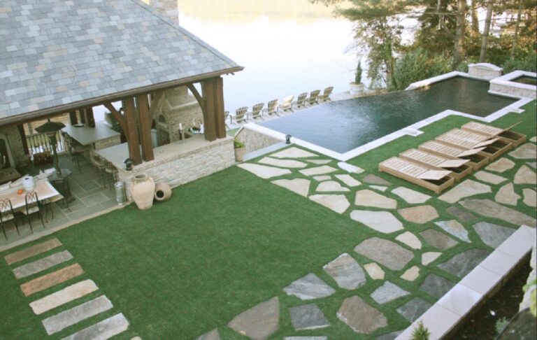 turf installation for pool