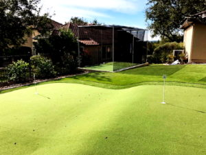 double tier synthetic turf putting green