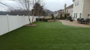 Backyard synthetic turf installation project done by Xtreme Green Synthetic Turf